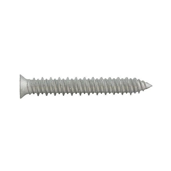 Concrete Screw Anchor, 5/16" Dia., Flat TrimFit, 4" L, Carbon Steel Stalgard Silver, 500 PK